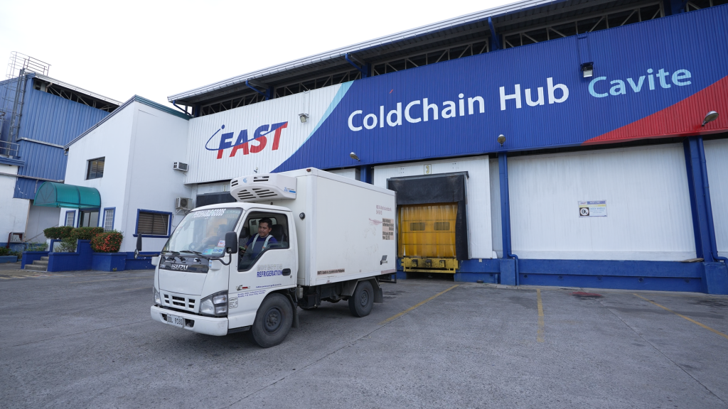 Fully electric vehicle of FAST Logistics Group used for FMCG logistics